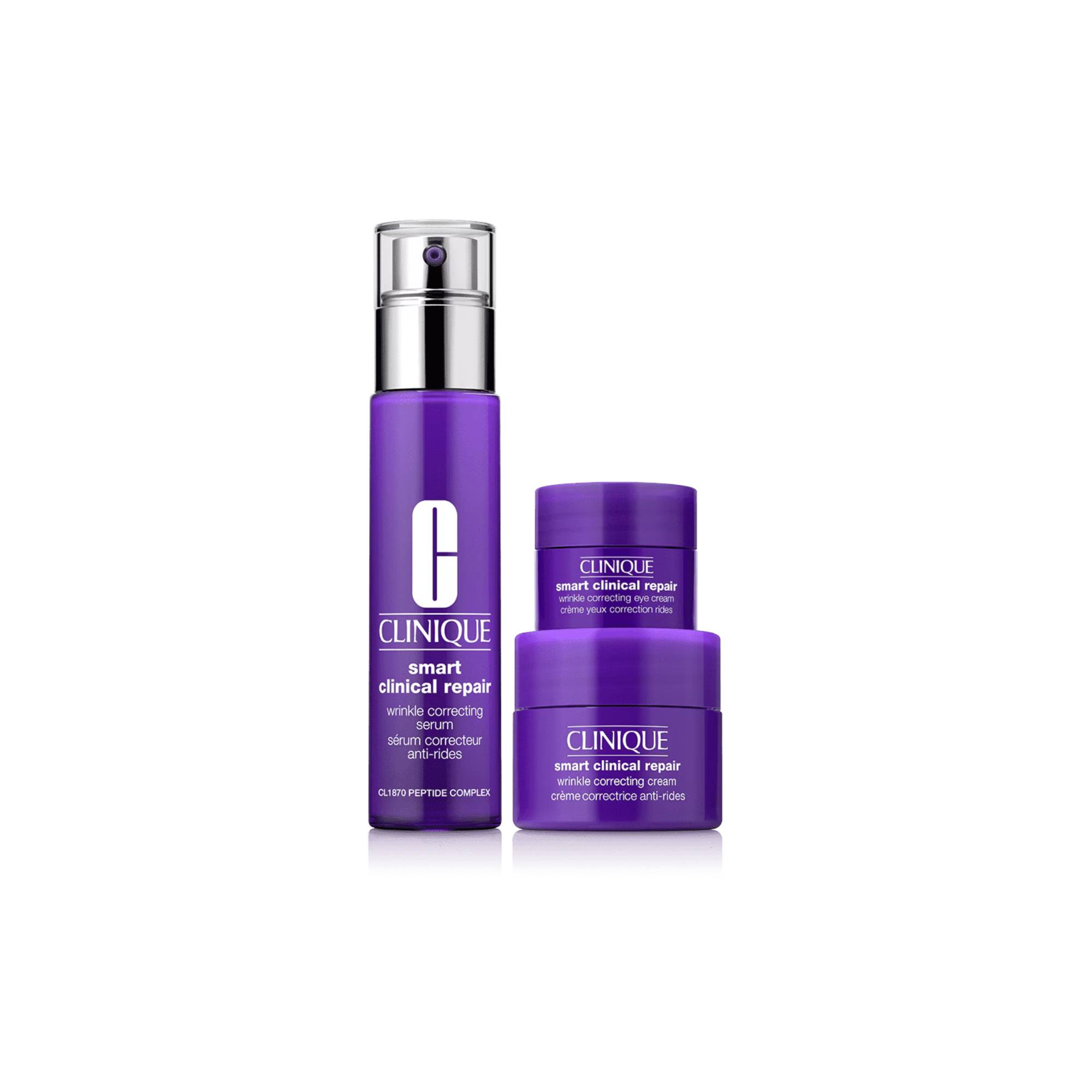 CLINIQUE SMOOTH + RENEW LAB: SMART CLINICAL REPAIR FEEL SMOOTHER AND LOOK YOUNGER SET