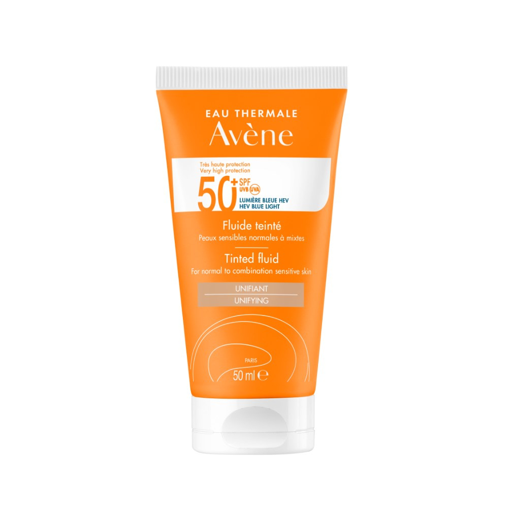 AVENE AVENE SOINS SOLAIRES FLUIDE TEINTEE SPF50+ ΑΝΤΙΗΛΙΑΚΗ ΚΡΕΜΑ ΠΡΟΣΩΠΟΥ ΜΕ ΧΡΩΜΑ