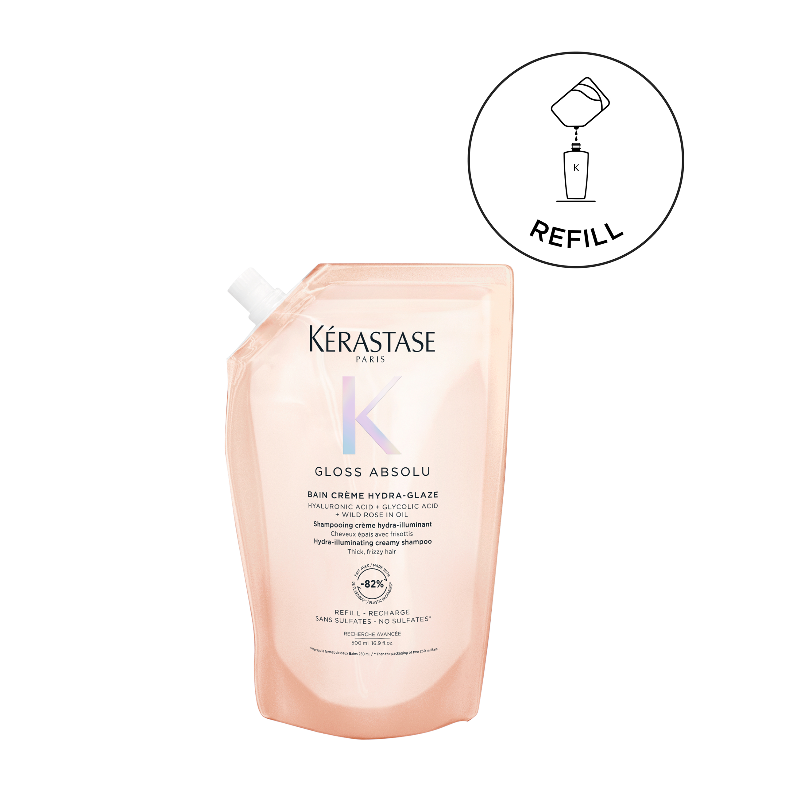 Kerastase Gloss Absolu Bain Crème Ενυδατικο Σαμπουαν Λαμψης Refill 500Ml