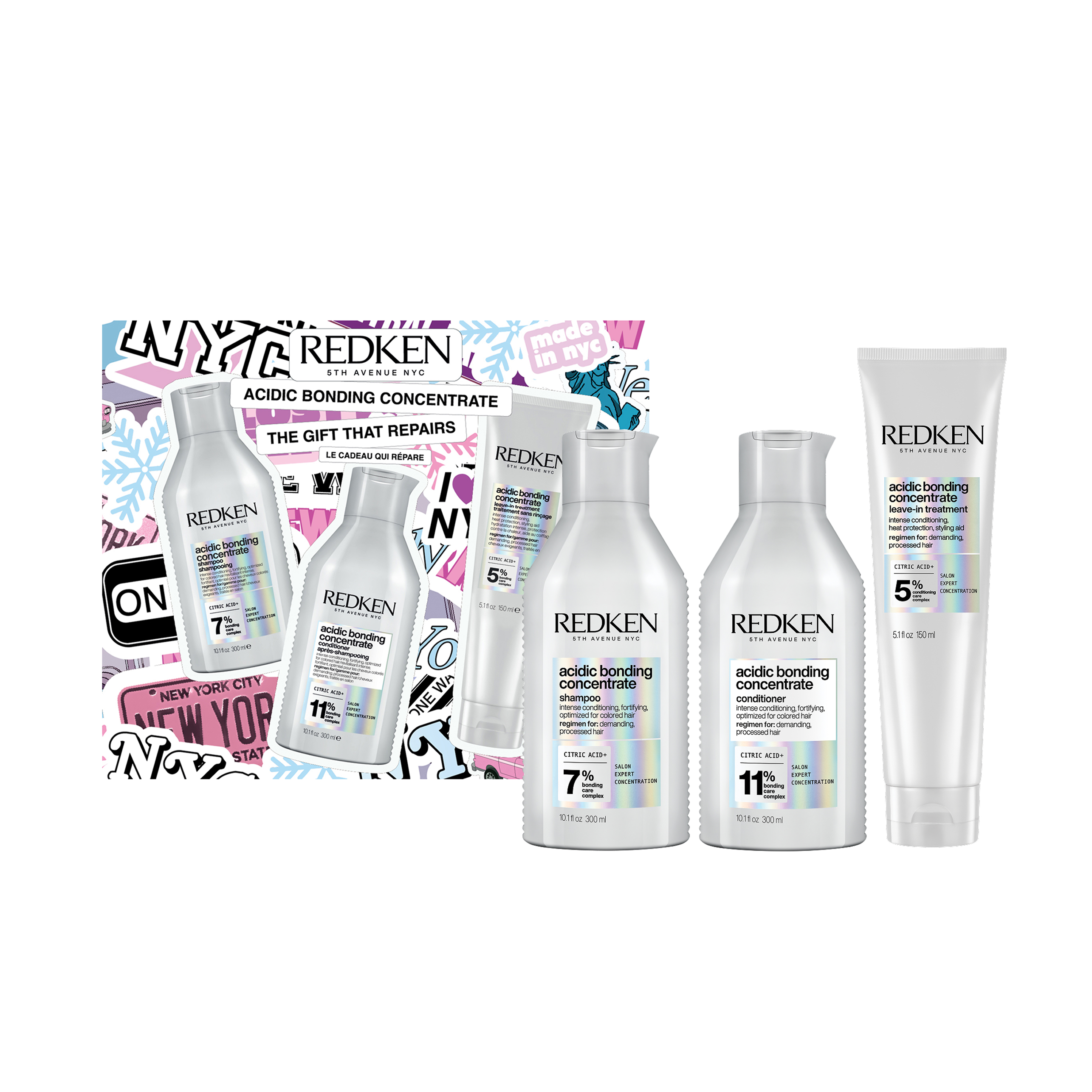 REDKEN ACIDIC BONDING CONCENTRATE GIFT SET ΓΙΑ ΕΝΤΑΤΙΚΗ ΑΝΑΔΟΜΗΣΗ ΣΤΑ ΤΑΛΑΙΠΩΡΗΜΕΝΑ ΜΑΛΛΙΑ