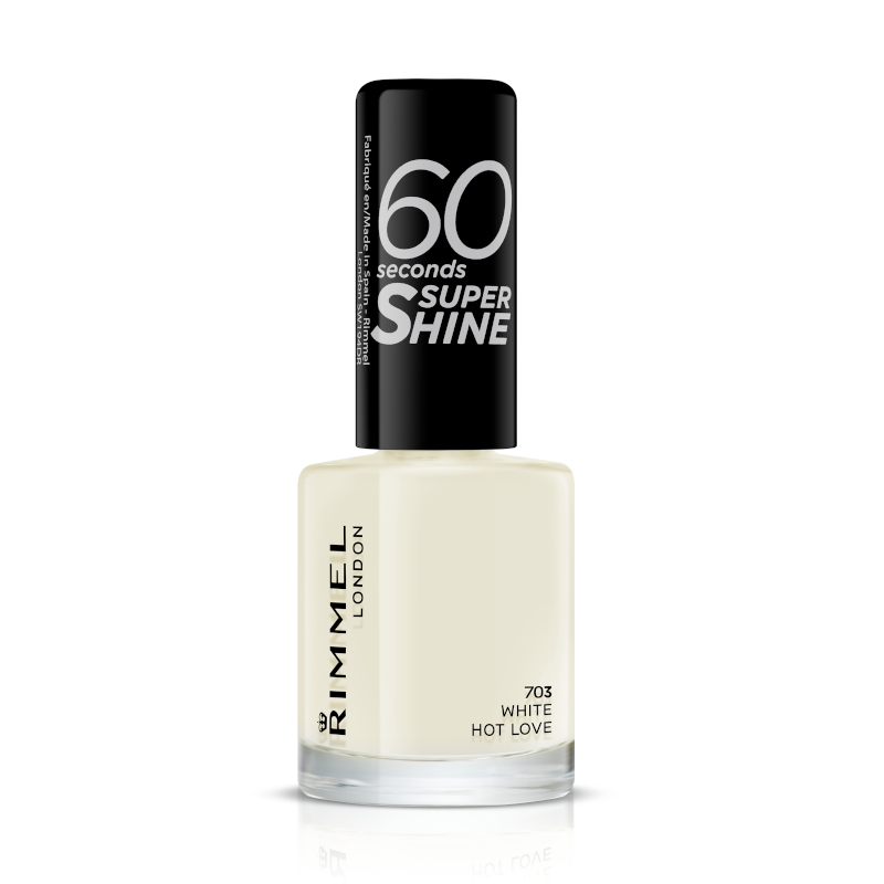 RIMMEL RIMMEL 60 SECONDS SUPER SHINE NAIL POLISH | 8ml 703 White Hot Love