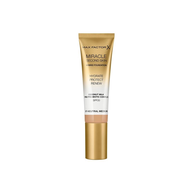 MAX FACTOR MAX FACTOR MIRACLE SECOND SKIN HYBRID FOUNDATION | 30ml 07 Natural Medium