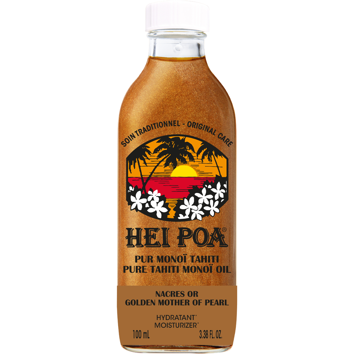 HEI POA PURE TAHITI MONOI OIL GOLDEN MOTHER OF PEARL NACRES | 100ml