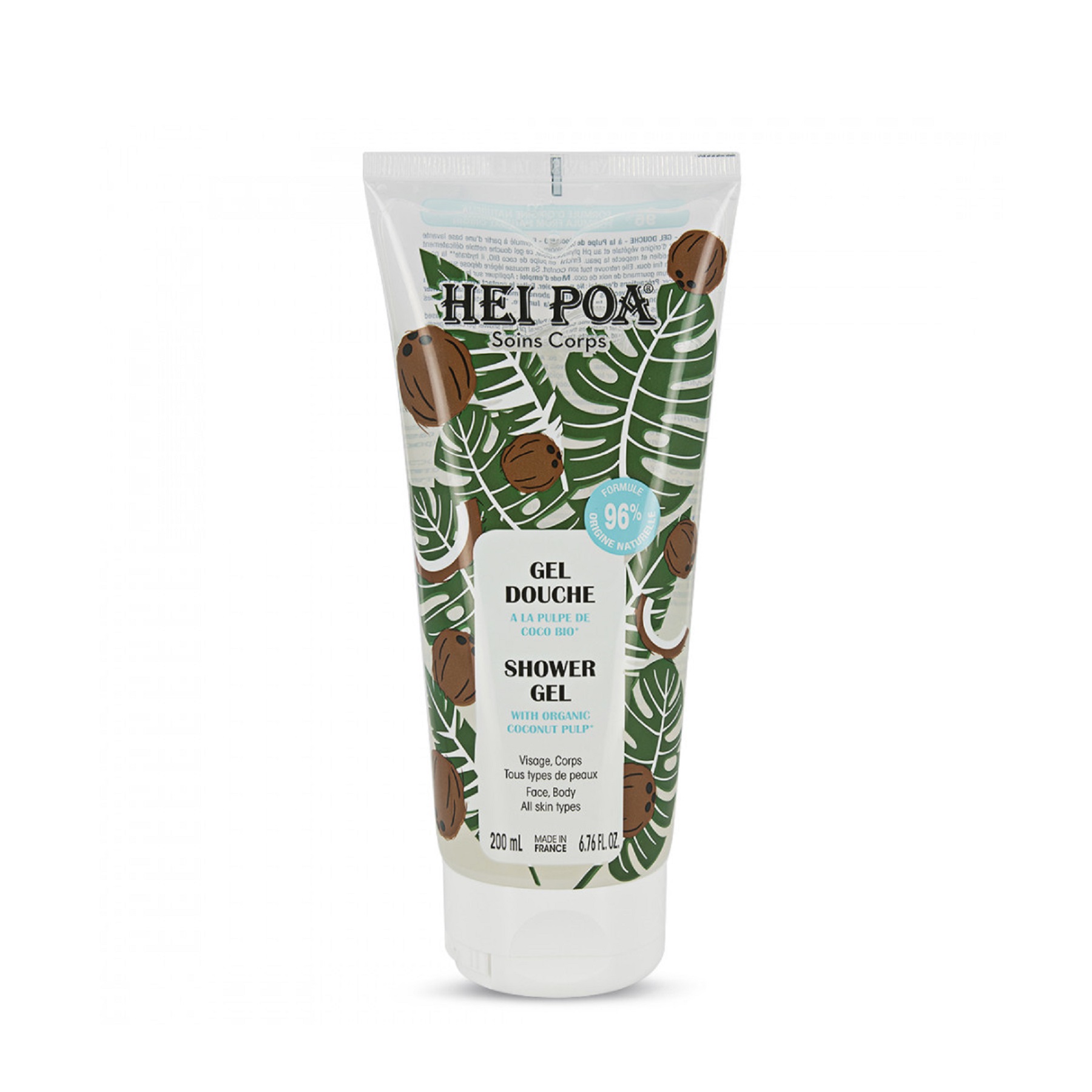 HEI POA SHOWER GEL WITH ORGANIC COCONUT PULP | 200ml