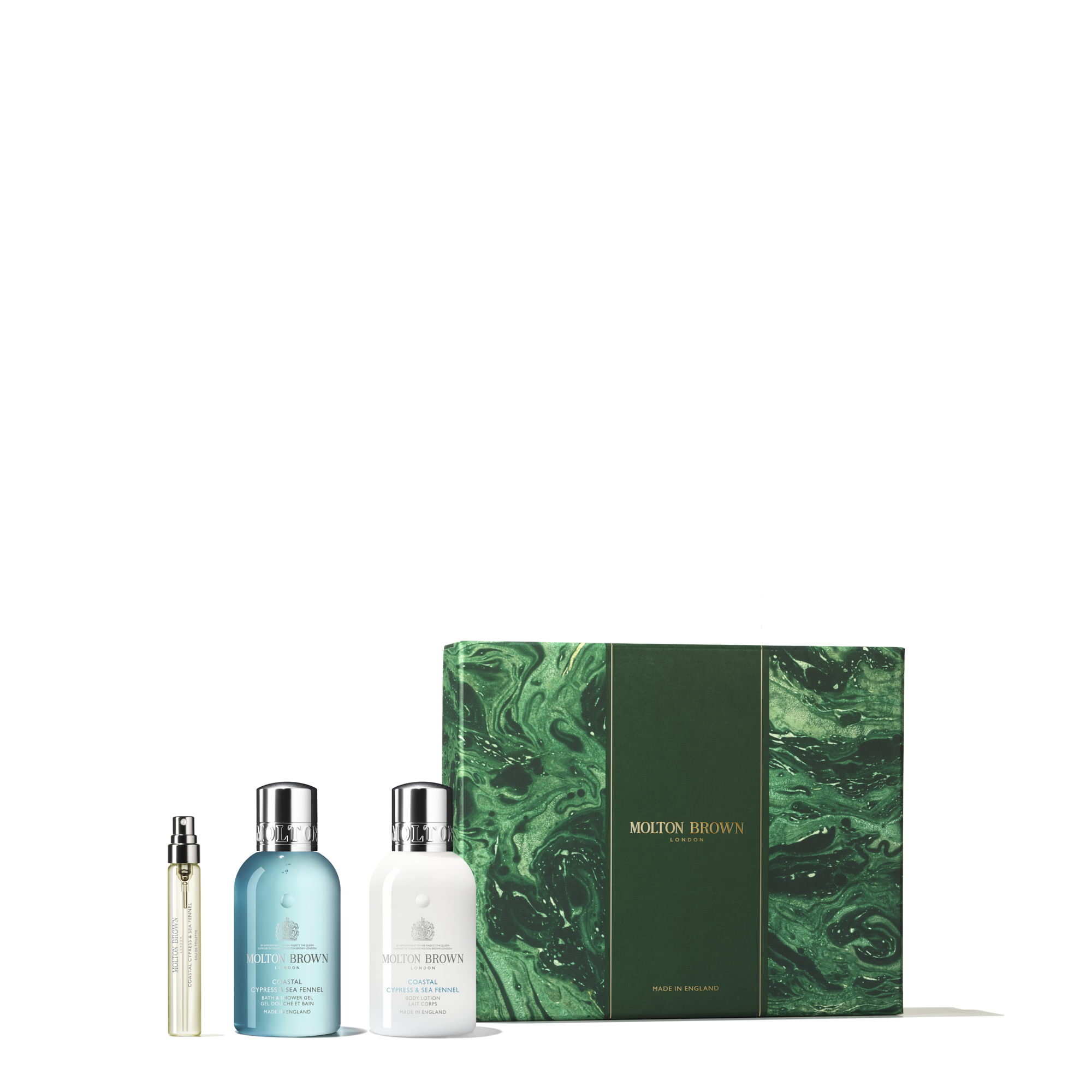 MOLTON BROWN COASTAL CYPRESS & SEA FENNEL TRAVEL GIFT SET