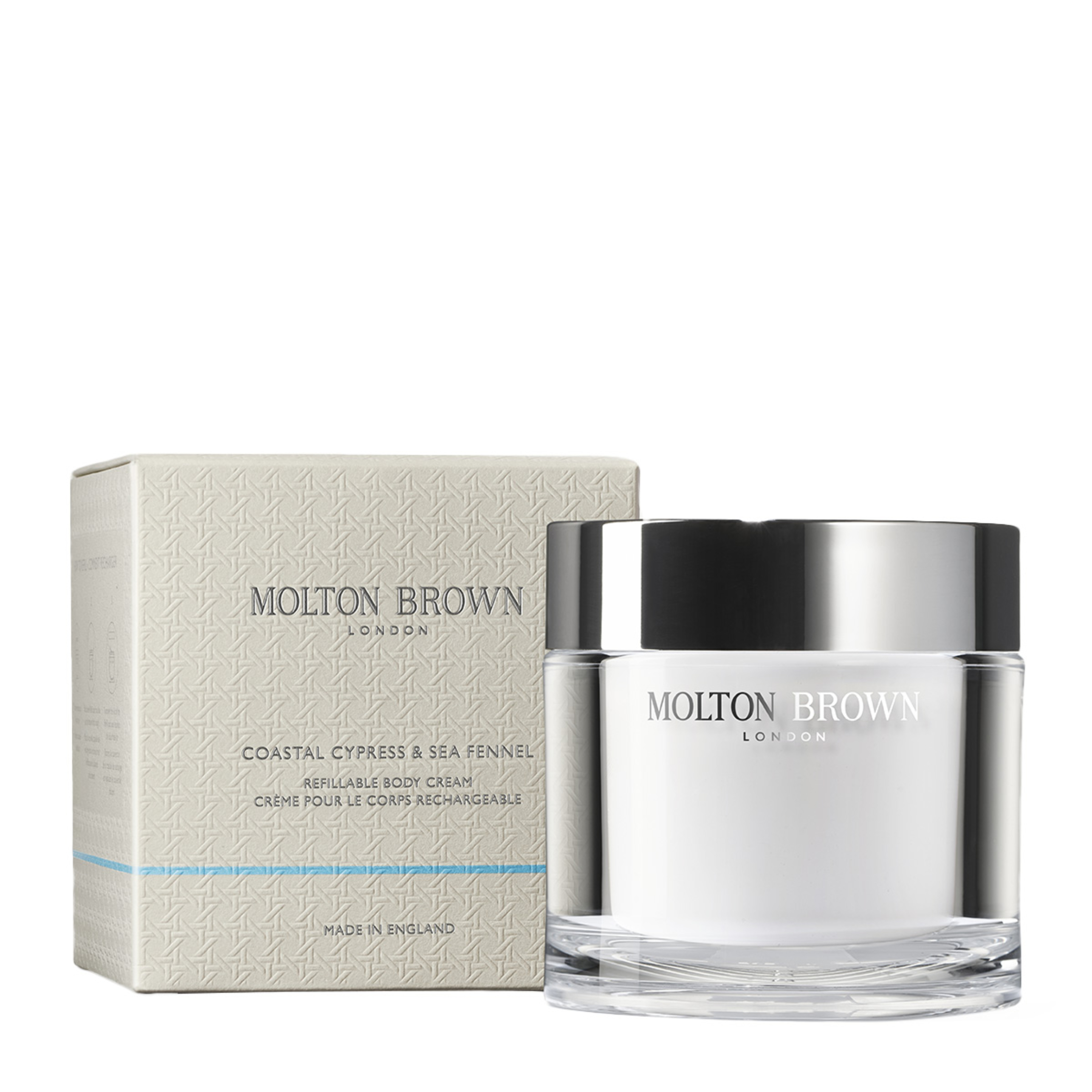 MOLTON BROWN COASTAL CYPRESS & SEA FENNEL REFILLABLE BODY CREAM | 200ml