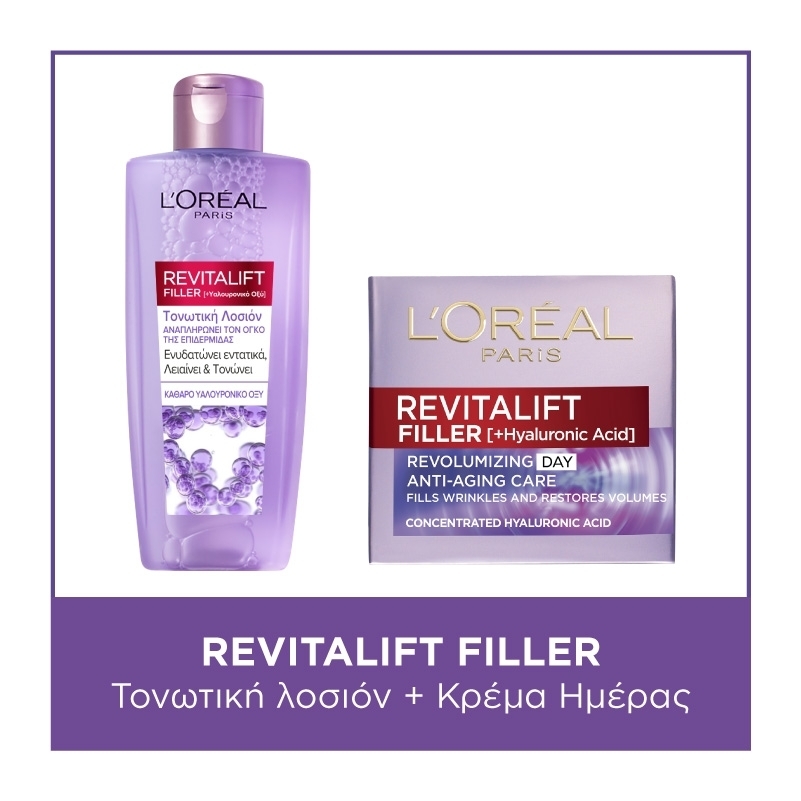 L’ORÉAL PARIS SKINCARE ROUTINE REVITALIFT FILLER TONER & DAY CREAM | 250ml