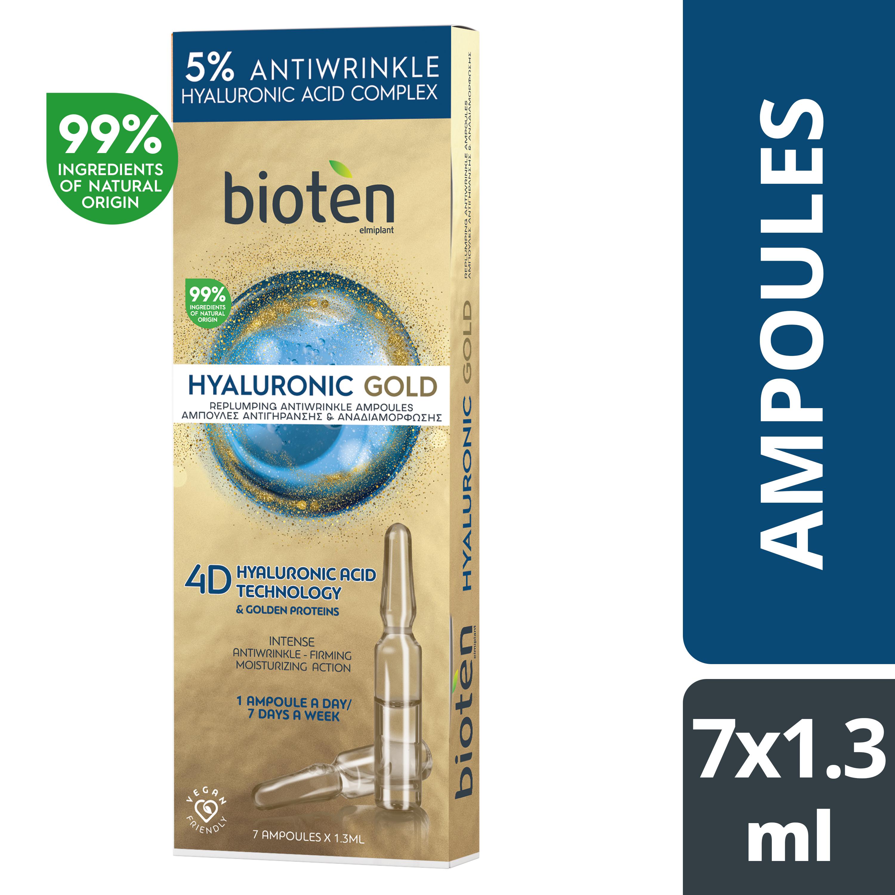 BIOTEN BIOTEN HYALURONIC GOLD ΑΜΠΟΥΛΕΣ ΑΝΤΙΓΗΡΑΝΣΗΣ & ΑΝΑΔΙΑΜΟΡΦΩΣΗΣ 7X1 | 7x1
