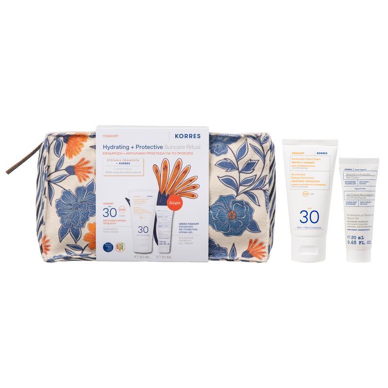 KORRES ΓΙΑΟΥΡΤΙ ΑΝΤΗΛΙΑΚΗ ΚΡΕΜΑ ΠΡΟΣΩΠΟΥ SPF 30 + ΕΛΛΗΝΙΚΟ ΓΙΑΟΥΡΤΙ ΕΝΥΔΑΤΩΣΗ ΜΕ ΠΡΟΒΙΟΤΙΚΑ ΚΡΕΜΑ-GEL
