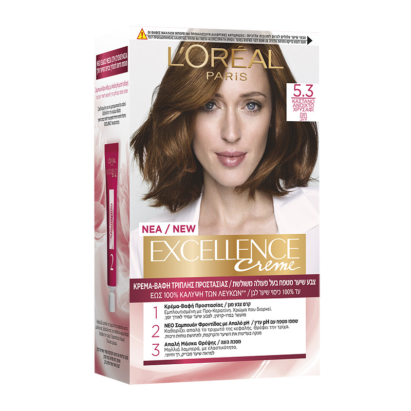 L’oréal Paris Excellence Creme 48Ml 5 3 Καστανό Ανοιχτό Χρυσαφί