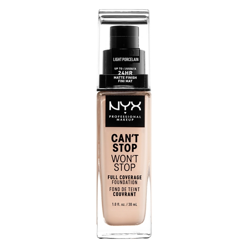 NYX PROFESSIONAL MAKEUP NYX PROFESSIONAL MAKEUP CAN'T STOP WON'T STOP FULL COVERAGE FOUNDATION | 30ml Light Porcelain