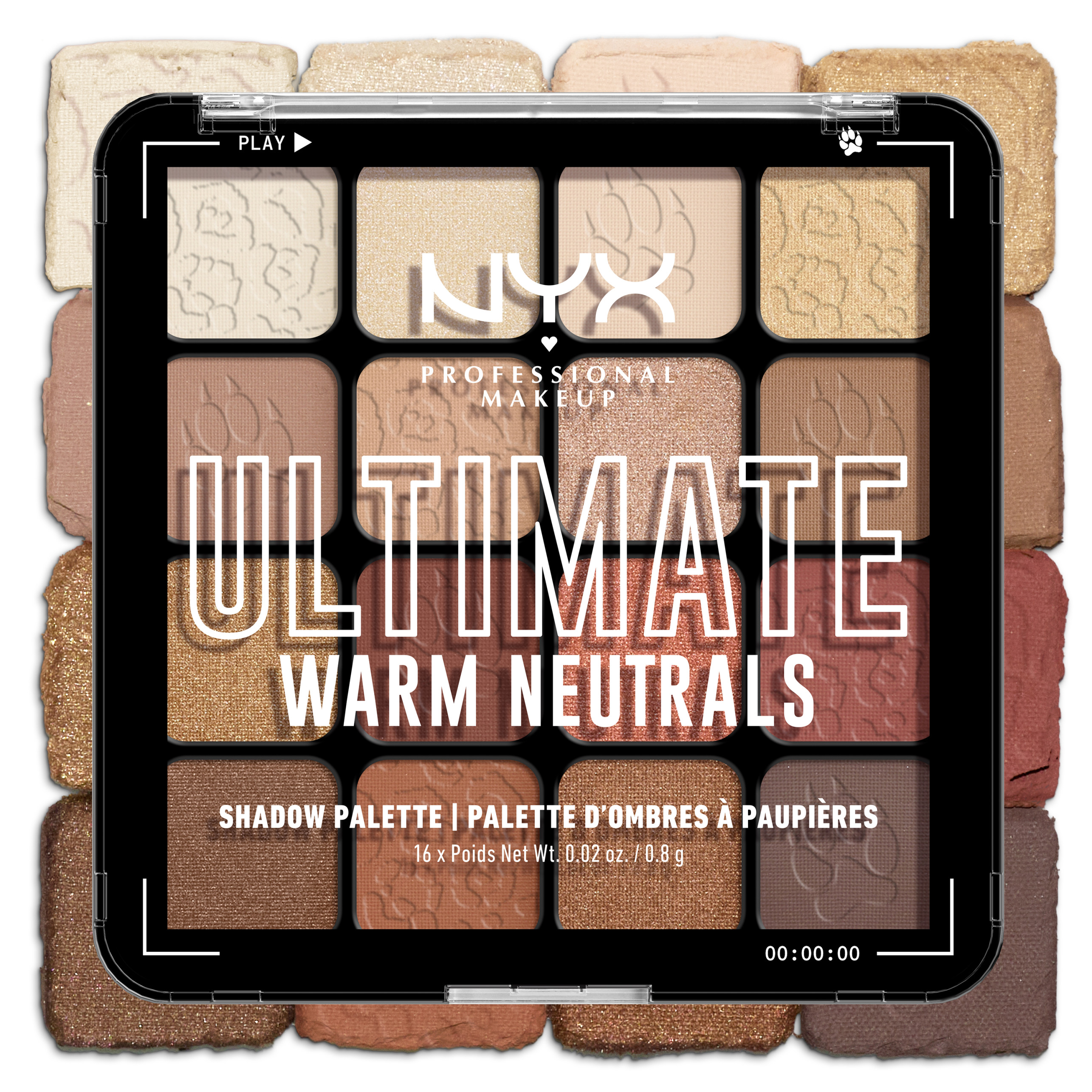 Nyx Professional Makeup Ultimate Shadow Παλετα Σκιων Warm Neutrals