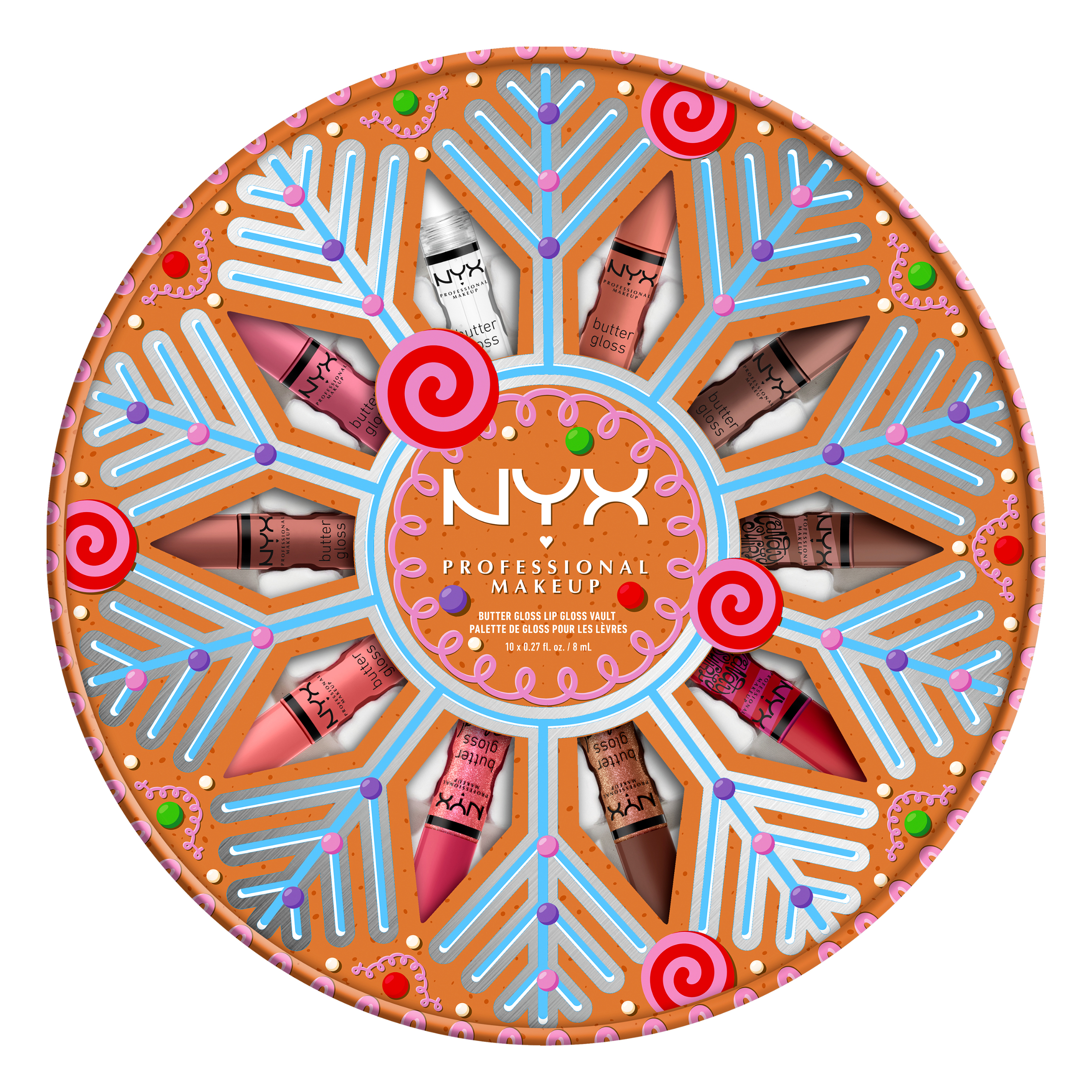 NYX PROFESSIONAL MAKEUP HOLIDAY BUTTER GLOSS VAULT