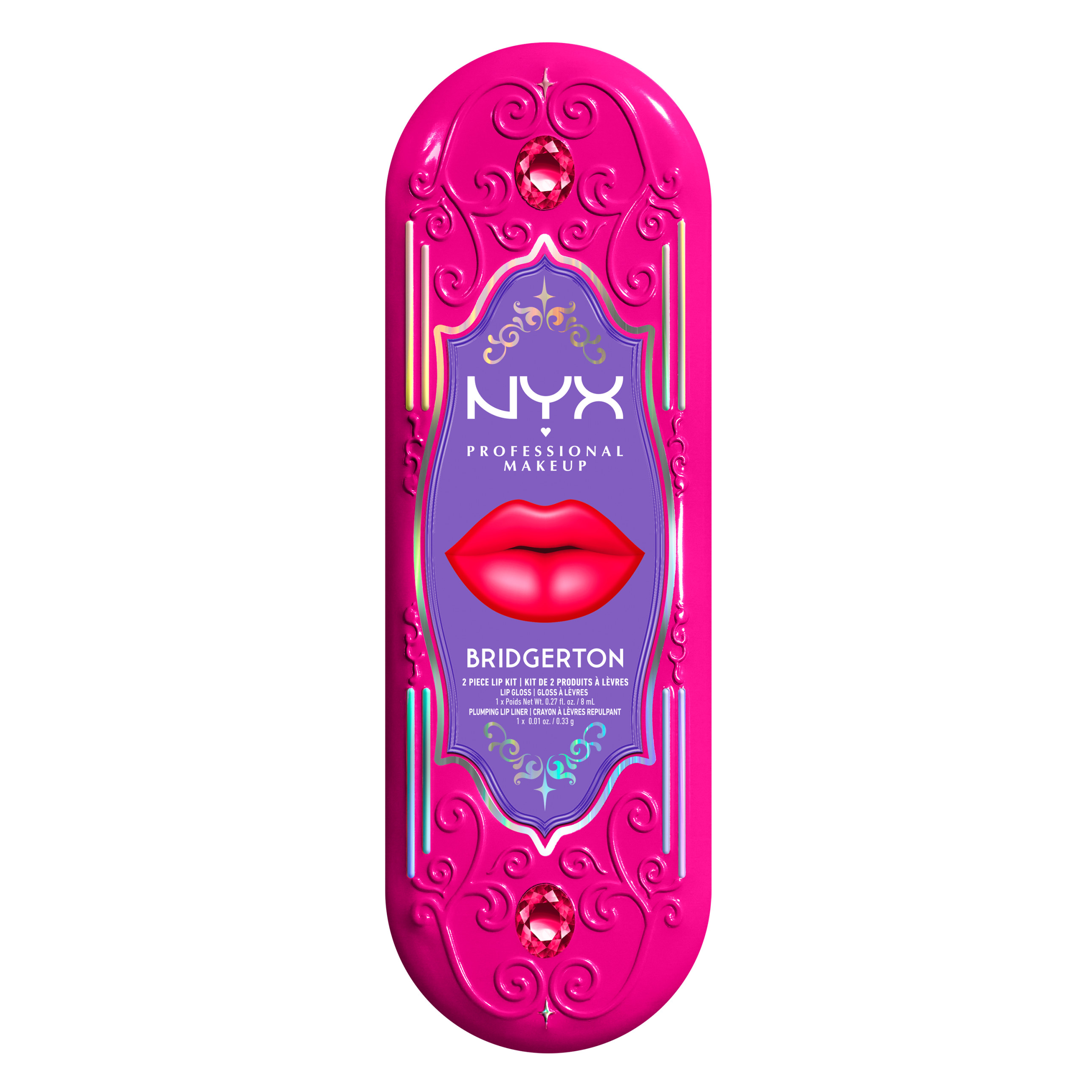 Nyx Professional Makeup Bridgerton Royal Treasures 2-Piece Lip Kit 3 Summer Fruit Rumour Has It