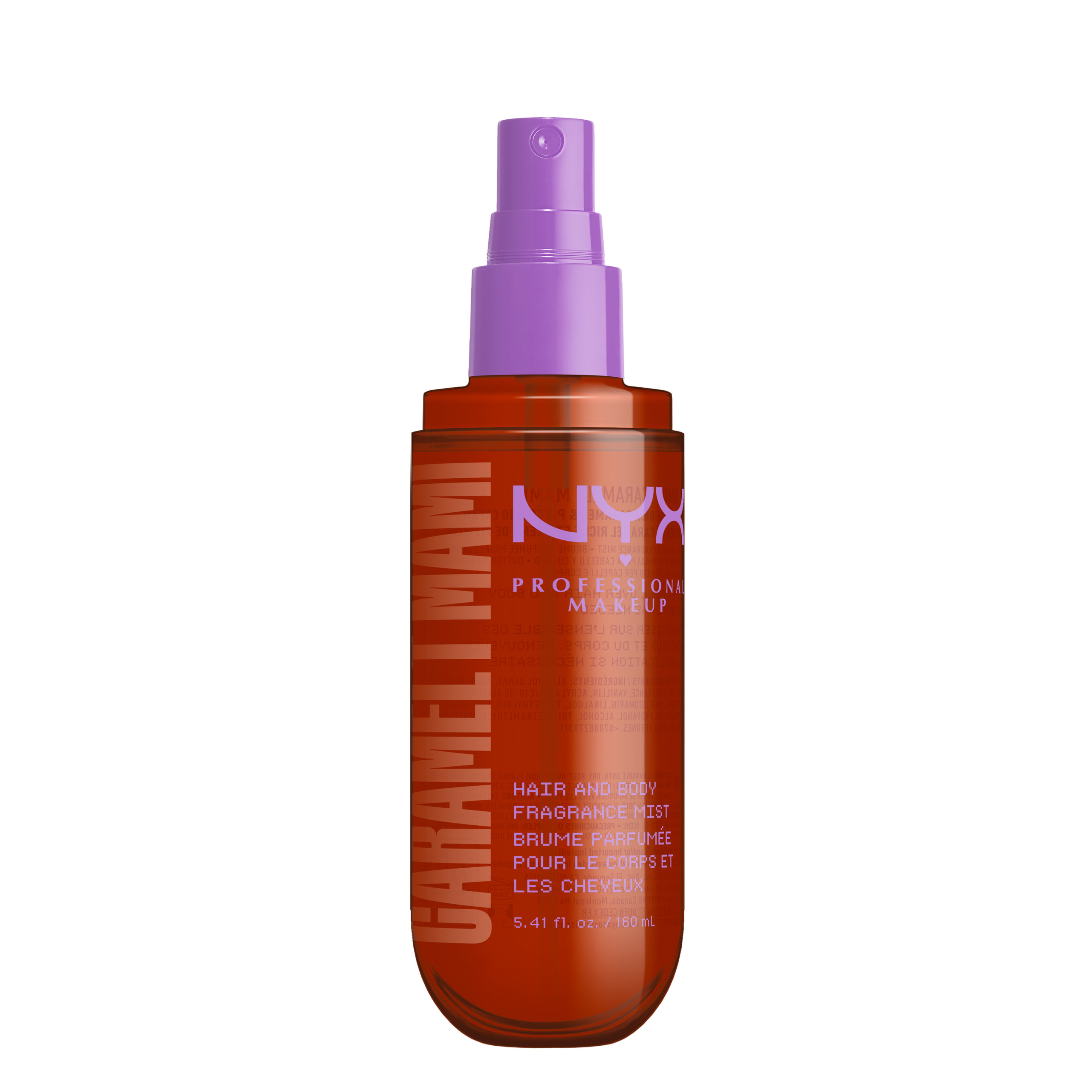 Nyx Professional Makeup Hair Body Fragrance Mist Caramelt Mami 160Ml