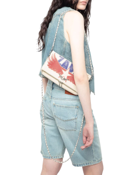 ΓΥΝΑΙΚΕΙΟ ΔΕΡΜΑΤΙΝΟ CLUTCH ROCK AMERICA 4