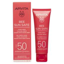 BEE SUN SAFE ΑΝΤΗΛΙΑΚΗ ΚΡΕΜΑ-GEL ΠΡΟΣΩΠΟΥ SPF50 1