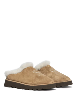 ΓΥΝΑΙΚΕΙΑ SUEDE MULES TEDDY SHEARLING 1