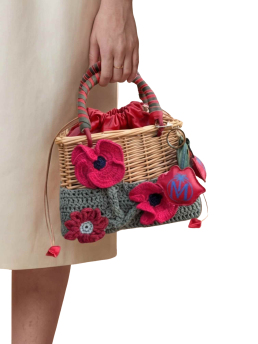 ΓΥΝΑΙΚΕΙΑ ΨΑΘΙΝΗ ΤΣΑΝΤΑ ΧΕΙΡΟΣ POPPY WICKER 1
