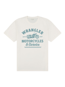 AMERICANA TEE WORN WHITE 0