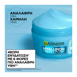 HYALURON FRESH & PLUMP ΕΝΥΔΑΤΙΚΗ ΣΟΡΜΠΕ ΚΡΕΜΑ 1