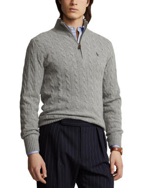 ΑΝΔΡΙΚΟ ΠΟΥΛΟΒΕΡ HALF-ZIP | Γκρι M