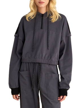 ΓΥΝΑΙΚΕΙΟ ΦΟΥΤΕΡ | Γκρι Σκούρο M