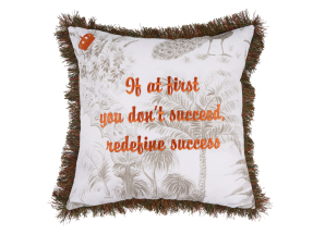 ΔΙΑΚΟΣΜΗΤΙΚΗ ΜΑΞΙΛΑΡΟΘΗΚΗ IF AT FIRST YOU DO NOT SUCCEED, REDIFINE SUCCESS | Λευκό  ONE SIZE