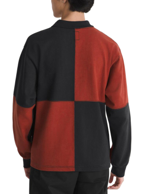 ΑΝΔΡΙΚΗ POLO ΜΠΛΟΥΖΑ CHECK RUGBY LS KNIT | Μαύρο  M
