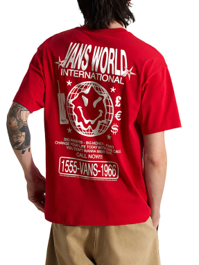 ΑΝΔΡΙΚΟ T-SHIRT VANS WORLD INTL | Κόκκινο  M