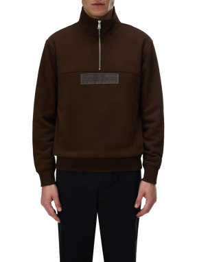 ΑΝΔΡΙΚΟ ΦΟΥΤΕΡ B-BOX LOGO HALF-ZIP | Καφέ  M