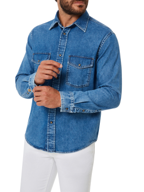 ΑΝΔΡΙΚΟ DENIM ΠΟΥΚΑΜΙΣΟ | Μπλε XL