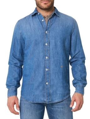 ΑΝΔΡΙΚΟ DENIM ΠΟΥΚΑΜΙΣΟ | Μπλε XXL