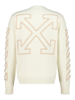 ΑΝΔΡΙΚΟ ΠΟΥΛΟΒΕΡ DIAG ARROW FUZZY KNIT | Εκρού XL