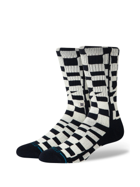 ΚΑΛΤΣΕΣ WAVE CHECK CREW | Ασπρόμαυρο L