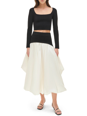 ΜΙΝΤΙ ΦΟΥΣΤΑ CORINN | Ασπρόμαυρο XS