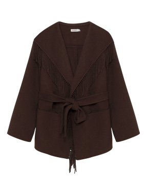 ΓΥΝΑΙΚΕΙΑ ΖΑΚΕΤΑ ROWEN FRINGE JACKET | Καφέ Σκούρο XS