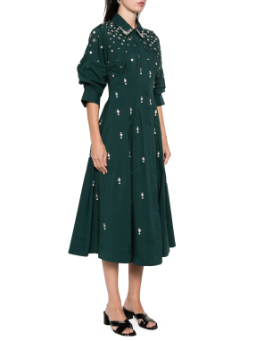 ΜΙΝΤΙ ΦΟΡΕΜΑ JAZZ EMBELLISHED PINTUCK | Πράσινο XS