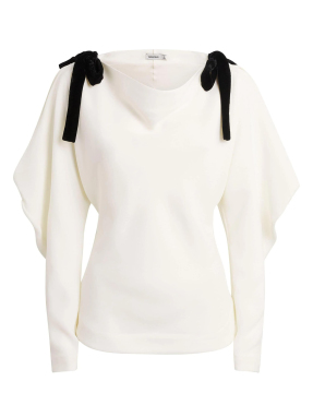 ΓΥΝΑΙΚΕΙΑ ΜΑΚΡΥΜΑΝΙΚΗ ΜΠΛΟΥΖΑ MARLEE | Λευκό US 6