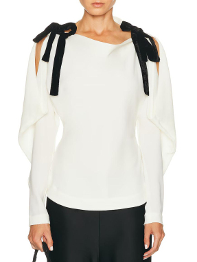 ΓΥΝΑΙΚΕΙΑ ΜΑΚΡΥΜΑΝΙΚΗ ΜΠΛΟΥΖΑ MARLEE | Λευκό US 6