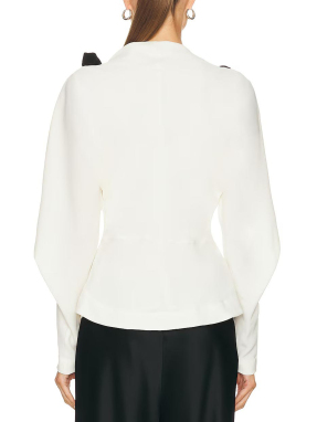 ΓΥΝΑΙΚΕΙΑ ΜΑΚΡΥΜΑΝΙΚΗ ΜΠΛΟΥΖΑ MARLEE | Λευκό US 4