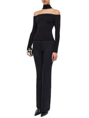 ΓΥΝΑΙΚΕΙΟ ΤΟΠ OFF-SHOULDER LILA | Μαύρο XS