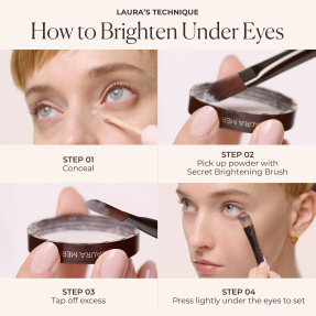 SECRET BRIGHTENING COLOR CORRECTING UNDER EYE SETTING POWDER | 4gr Golden Medium Yellow Peach With Warm Undertones