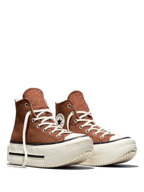 UNISEX ΜΠΟΤΑΚΙΑ CHUCK TAYLOR LIFT DOUBLE | Καφέ 40