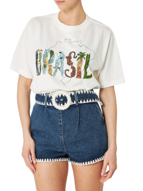 ΓΥΝΑΙΚΕΙΟ T-SHIRT BRASIL | Λευκό S