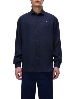 ΑΝΔΡΙΚΟ ΠΟΥΚΑΜΙΣΟ G-LINEN LS 1 | Μπλε Σκούρο M