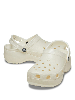 ΓΥΝΑΙΚΕΙΑ CLOGS CLASSIC PLATFORM GLITTER | Εκρού 38/39