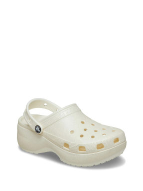 ΓΥΝΑΙΚΕΙΑ CLOGS CLASSIC PLATFORM GLITTER | Εκρού 38/39