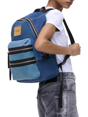 ΓΥΝΑΙΚΕΙΟ ΣΑΚΙΔΙΟ ΠΛΑΤΗΣ THE BIKER COLORBLOCK DENIM LARGE BACKPACK | Μπλε