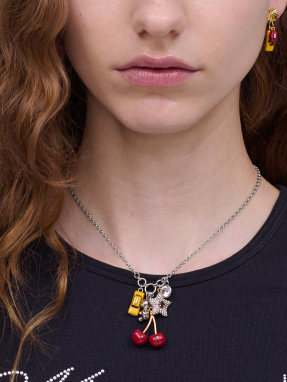 ΓΥΝΑΙΚΕΙΟ ΚΟΛΙΕ TRINKET CHARM CLUSTER | Ασημί ONE SIZE